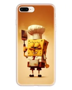 Чехол для iPhone 8 Plus с картинкой «Губка Боб повар»