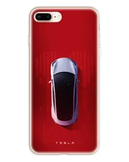 Чехол для iPhone 8 Plus с картинкой «Tesla Top View» Чехол для iPhone 8 Plus с картинкой «Tesla Top View»