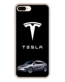 Чехол для iPhone 8 Plus с картинкой «Tesla Model Y»