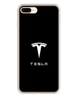 Чехол для iPhone 8 Plus с картинкой «Tesla White Logo»