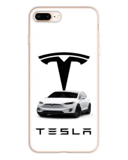 Чехол для iPhone 8 Plus с картинкой «Tesla White Style»