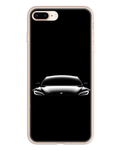 Чехол для iPhone 8 Plus с картинкой «Фары Tesla Night»