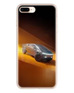 Чехол для iPhone 8 Plus с картинкой «Cybertruck в пустыне»
