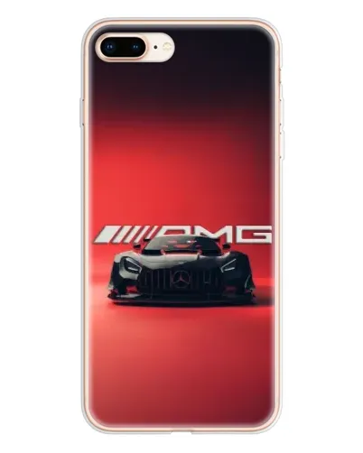 Чехол для iPhone 8 Plus с картинкой «Mercedes AMG — красная линия»