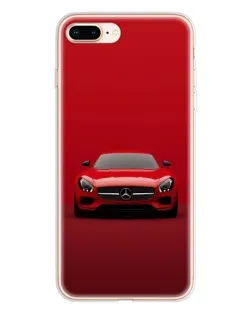 Чехол для iPhone 8 Plus с картинкой «Красный Mercedes AMG»