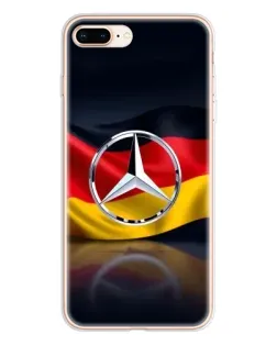 Чехол для iPhone 8 Plus с картинкой «Mercedes — флаг Германии»