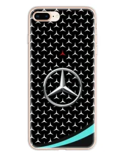 Чехол для iPhone 8 Plus с картинкой «Mercedes — бирюзовый акцент»