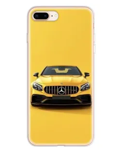 Чехол для iPhone 8 Plus с картинкой «Желтый Mercedes GT»