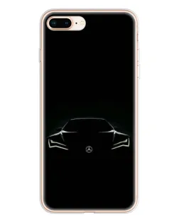 Чехол для iPhone 8 Plus с картинкой «Mercedes — силуэт авто»