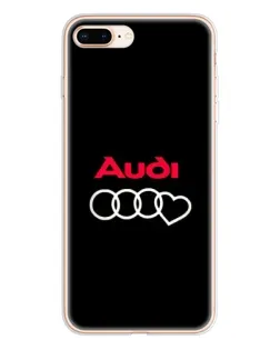 Чехол для iPhone 8 Plus с картинкой «Логотип Audi Heart»