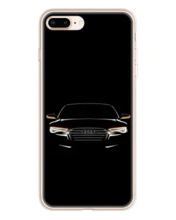 Чехол для iPhone 8 Plus с картинкой «Audi — ночной контур»