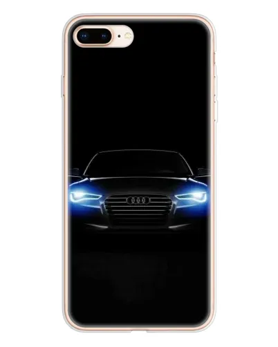 Чехол для iPhone 8 Plus с картинкой «Audi в неоне»
