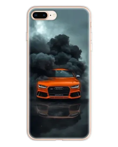 Чехол для iPhone 8 Plus с картинкой «Audi в облаках дыма»