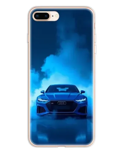 Чехол для iPhone 8 Plus с картинкой «Audi — голубая энергия»