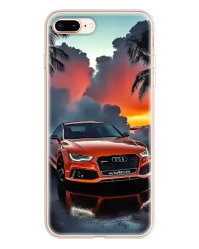 Чехол для iPhone 8 Plus с картинкой «Audi — закат»