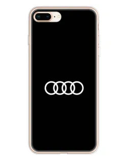 Чехол для iPhone 8 Plus с картинкой «Audi White Logo»