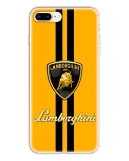 Чехол для iPhone 8 Plus с картинкой «Lamborghini Stripe желтый»