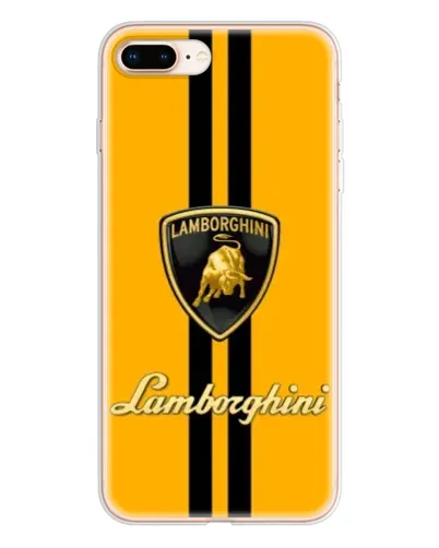 Чехол для iPhone 8 Plus с картинкой «Lamborghini Stripe желтый»