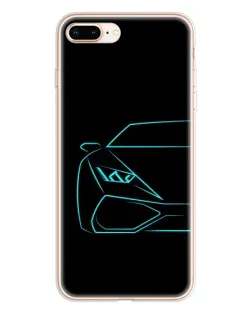 Чехол для iPhone 8 Plus с картинкой «Голубой силуэт Lamborghini» Чехол для iPhone 8 Plus с картинкой «Голубой силуэт Lamborghini»