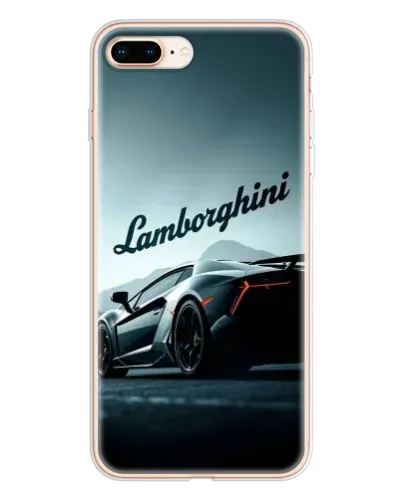 Чехол для iPhone 8 Plus с картинкой «Классическая надпись Lamborghini»