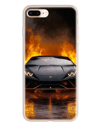 Чехол для iPhone 8 Plus с картинкой «Lamborghini в огне»