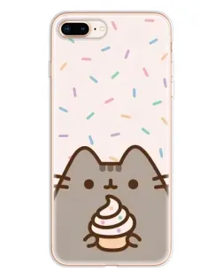 Чехол для iPhone 8 Plus с картинкой «Пушин с кексом»
