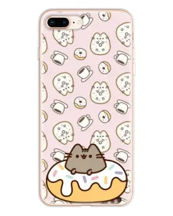 Чехол для iPhone 8 Plus с картинкой «Пушин на пончике»