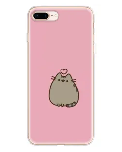 Чехол для iPhone 8 Plus с картинкой «Pusheen сердце»