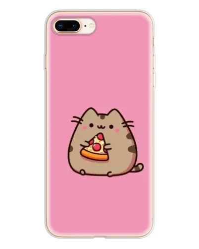 Чехол для iPhone 8 Plus с картинкой «Пушин с пиццей» Чехол для iPhone 8 Plus с картинкой «Пушин с пиццей»