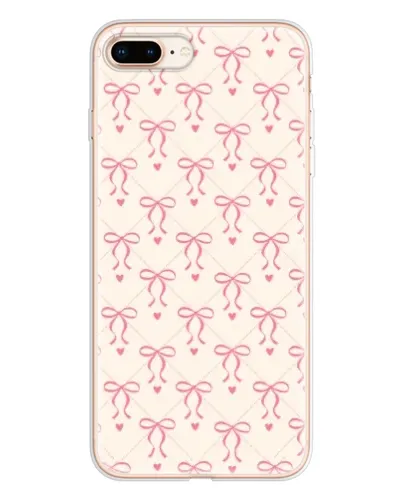 Чохол для iPhone 8 Plus з картинкою «Рожеві бантики Coquette»