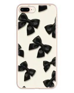 Чехол для iPhone 8 Plus с картинкой «Черные бантики»