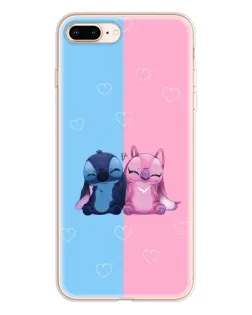 Чохол для iPhone 8 Plus з картинкою «Stitch та Angel Love»