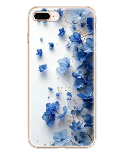 Чехол для iPhone 8 Plus с картинкой «Голубой цветочный каскад» Чехол для iPhone 8 Plus с картинкой «Голубой цветочный каскад»