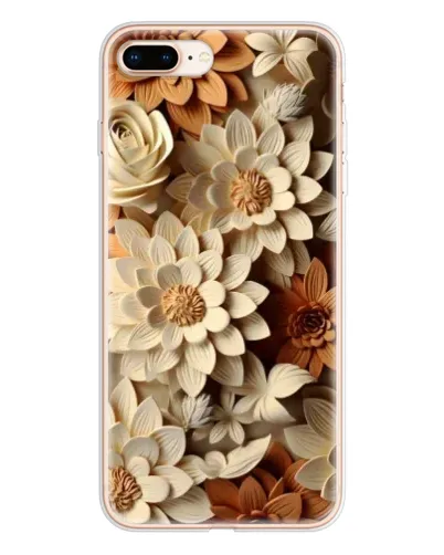 Чехол для iPhone 8 Plus с картинкой «Бежевый флористический декор» Чехол для iPhone 8 Plus с картинкой «Бежевый флористический декор»
