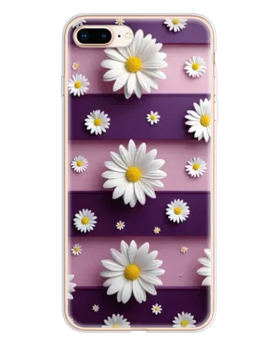 Чехол для iPhone 8 Plus с картинкой «Ромашки на фиолетовом» Чехол для iPhone 8 Plus с картинкой «Ромашки на фиолетовом»