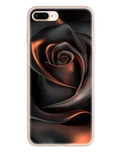 Чохол для iPhone 8 Plus з картинкою «Шовкова чорна троянда»