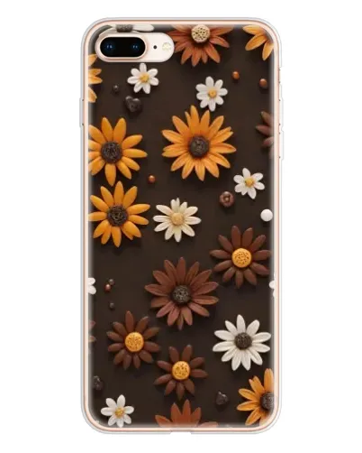 Чехол для iPhone 8 Plus с картинкой «Узор из маленьких подсолнухов» Чехол для iPhone 8 Plus с картинкой «Узор из маленьких подсолнухов»
