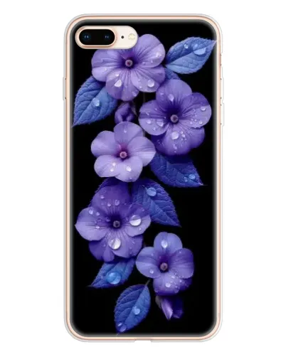 Чехол для iPhone 8 Plus с картинкой «Фиолетовые цветы с росою» Чехол для iPhone 8 Plus с картинкой «Фиолетовые цветы с росою»