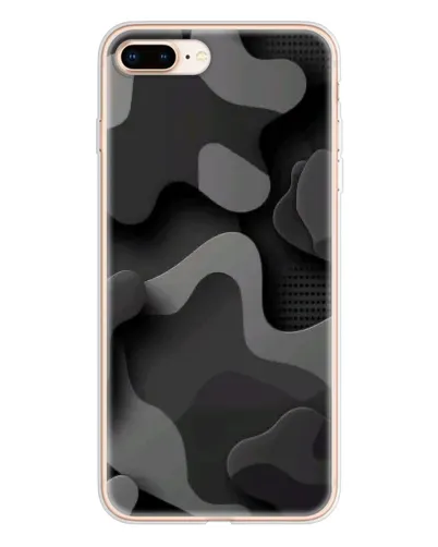 Чохол для iPhone 8 Plus з картинкою «Темний абстрактний камуфляж»