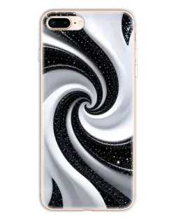 Чохол для iPhone 8 Plus з картинкою «Чорно-біла спіраль»