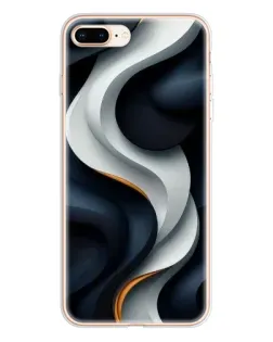 Чохол для iPhone 8 Plus з картинкою «Об'ємні чорно-білі стрічки»