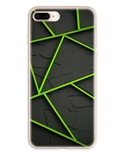 Чохол для iPhone 8 Plus з картинкою «Зелені геометричні лінії» Чохол для iPhone 8 Plus з картинкою «Зелені геометричні лінії»