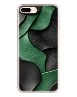 Чохол для iPhone 8 Plus з картинкою «Зелені шкіряні хвилі» Чохол для iPhone 8 Plus з картинкою «Зелені шкіряні хвилі»