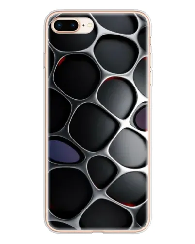 Чохол для iPhone 8 Plus з картинкою «Об'ємна темна решітка»