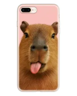 Чохол для iPhone 8 Plus з картинкою «Капібара з язиком»