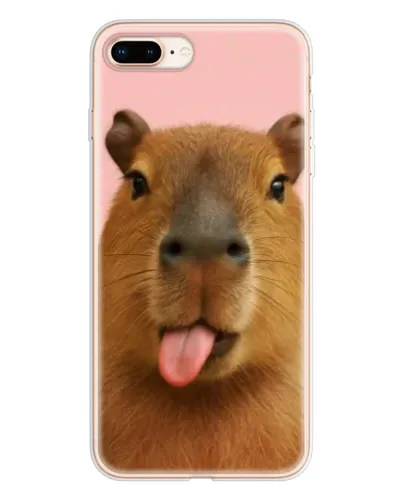 Чохол для iPhone 8 Plus з картинкою «Капібара з язиком»
