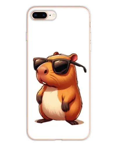 Чохол для iPhone 8 Plus з картинкою «Капібара в окулярах»