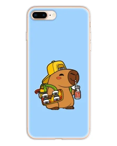 Чохол для iPhone 8 Plus з картинкою «Капібара на скейті»