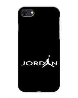 Чехол для iPhone SE (2020) с картинкой «Jordan White Logo»
