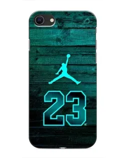 Чехол для iPhone SE (2020) с картинкой «Jordan Cyan 23»